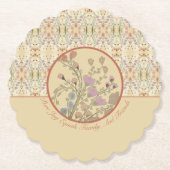 フローラとパターンデザイン ペーパーコースター (正面)