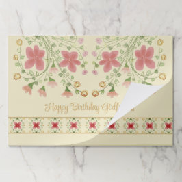 フローラとパターンミックスの紙ランチョンマット ペーパーパッド