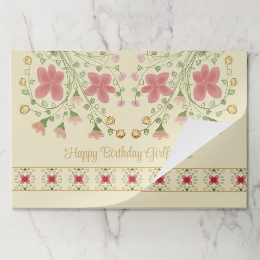 フローラとパターンミックスの紙ランチョンマット ペーパーパッド (折り畳み)