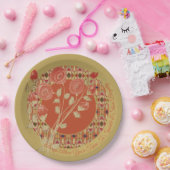 フローラとパターンミックス ペーパープレート (パーティー)