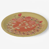 フローラとパターンミックス ペーパープレート (アングル)