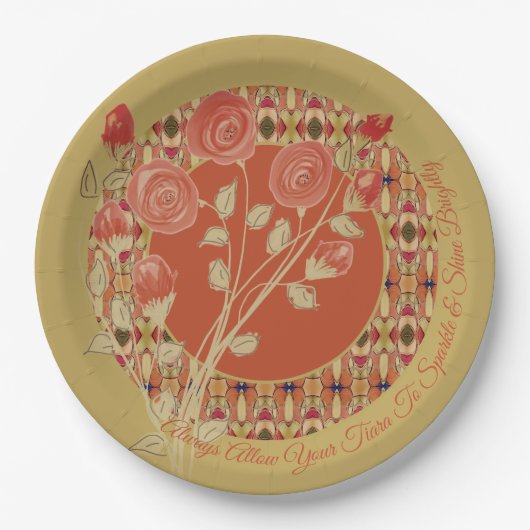 フローラとパターンミックス ペーパープレート (正面)