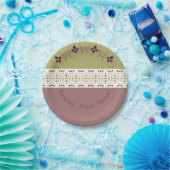 フローラとパターン（の模様が）ある混合デザイン ペーパープレート (パーティー)