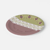 フローラとパターン（の模様が）ある混合デザイン ペーパープレート (アングル)