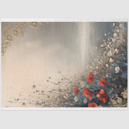 フローラとビーチの風景華美、効果芸術 薄葉紙 (正面)