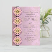 フローラとピーチピンクダマスクウェディング披露宴 招待状 (スタンド正面)