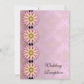フローラとピーチピンクダマスクウェディング披露宴 招待状 (裏面)
