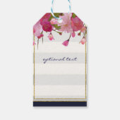 フローラとフェイク金ゴールドグリッターシモダンック ギフトタグ (裏面)