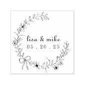 フローラとボウリースカスタムカップルの名結婚前 セルフインキングスタンプ (デザイン)