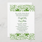 フローラとモダン結婚式招待状 招待状 (正面/裏面)