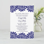 フローラとモダン結婚式招待状 招待状 (スタンド正面)