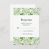 フローラとモダンRSVP 出欠カード (正面/裏面)