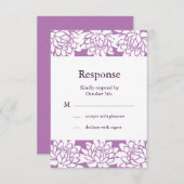 フローラとモダンRSVP 出欠カード (正面/裏面)