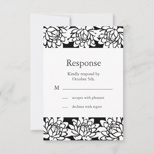 フローラとモダンRSVP 出欠カード (正面)