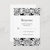 フローラとモダンRSVP 出欠カード (正面/裏面)