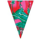 フローラとリーアを持つ印象的な赤と緑のスカーフ バンティングフラッグ (第1の旗)