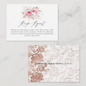 フローラとレースブライダルシャワーレシピ要求 エンクロージャーカード (正面/裏面)