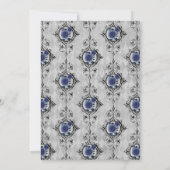 フローラとレース結婚ゴシックのリハーサルディナー 招待状 (裏面)