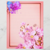 フローラと一部の明細行のスクラップブック作り紙 (裏面)