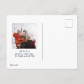 フローラと冬の鳥 | フォトホリデーカード シーズンポストカード (裏面)