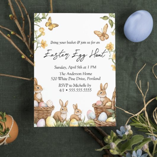 フローラと卵イースターエッグ狩り 招待状