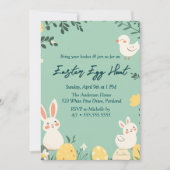フローラと卵グリーンイースターエッグ狩り 招待状 (正面)