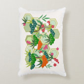 フローラと多肉枕 アクセントクッション (正面(垂直))