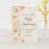 フローラと妻の記念日 カード (黄色い花)