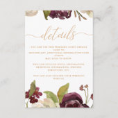 フローラと書道結婚のゲスト詳細 エンクロージャーカード (正面)