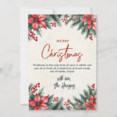 フローラと松ブランチ陽気なクリスマスカスタム シーズンカード (正面)