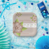 フローラと水玉模様 ペーパープレート (パーティー)