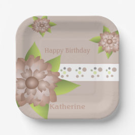 フローラと水玉模様 ペーパープレート