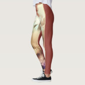 フローラと濃い赤のレギンス レギンス (左)