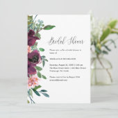 フローラと緑のブライダルシャワーへの招待 招待状 (スタンド正面)