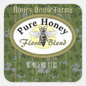 フローラと花をブレンド スクエアシール (正面)