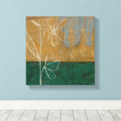 フローラと草花のスケッチ キャンバスプリント (インサイチュ (ウッドフロア))