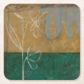 フローラと草花のスケッチ スクエアペーパーコースター (正面)