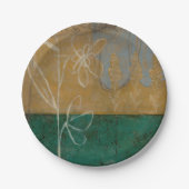 フローラと草花のスケッチ ペーパープレート (正面)