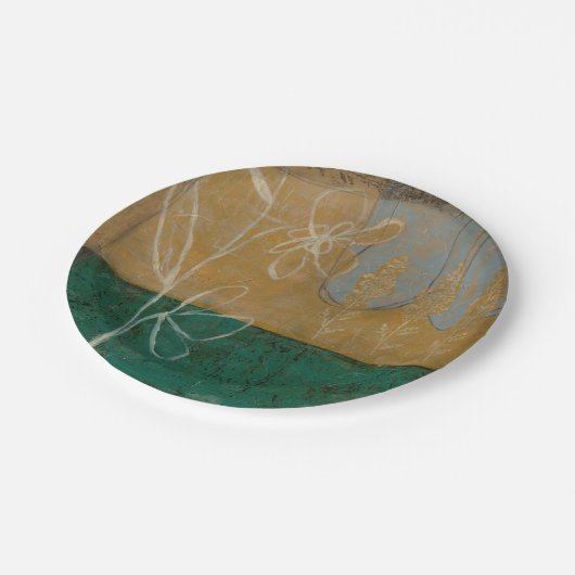 フローラと草花のスケッチ ペーパープレート (アングル)