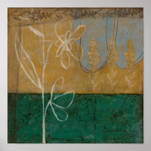 フローラと草花のスケッチ ポスター (正面)