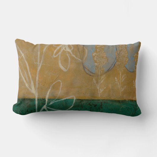 フローラと草花のスケッチ ランバークッション (正面)