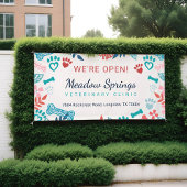 フローラと葉ペットポープリントパターンの再開き 横断幕