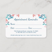 フローラと葉ペットポープリントパターン 予約カード (正面)