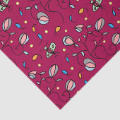 フローラと蝶おもしろいのシームレスなパターン – ピンク 薄葉紙 (詳細)