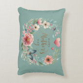 フローラと蝶の幸せな母の日 アクセントクッション (裏面(縦))