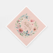 フローラと蝶の幸せな母の日 スタンダードランチョンナプキン (角)