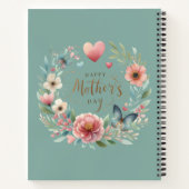 フローラと蝶の幸せな母の日 ノートブック (裏面)