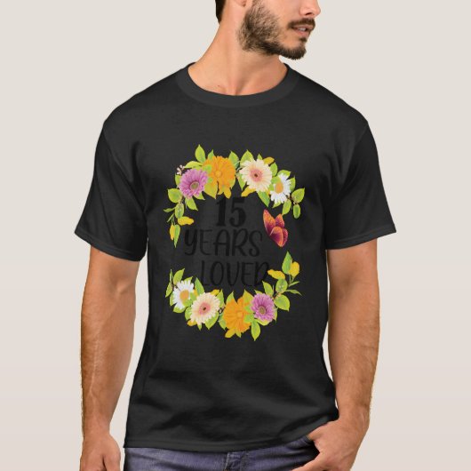 フローラと蝶カップル15歳アニバーズ Tシャツ (正面)