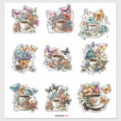 フローラと蝶 シール (シート)