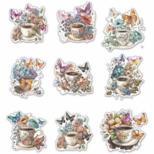 フローラと蝶 シール